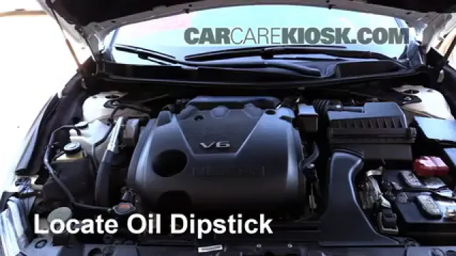 2016 Nissan Maxima SR 3.5L V6 Aceite Controlar nivel de aceite